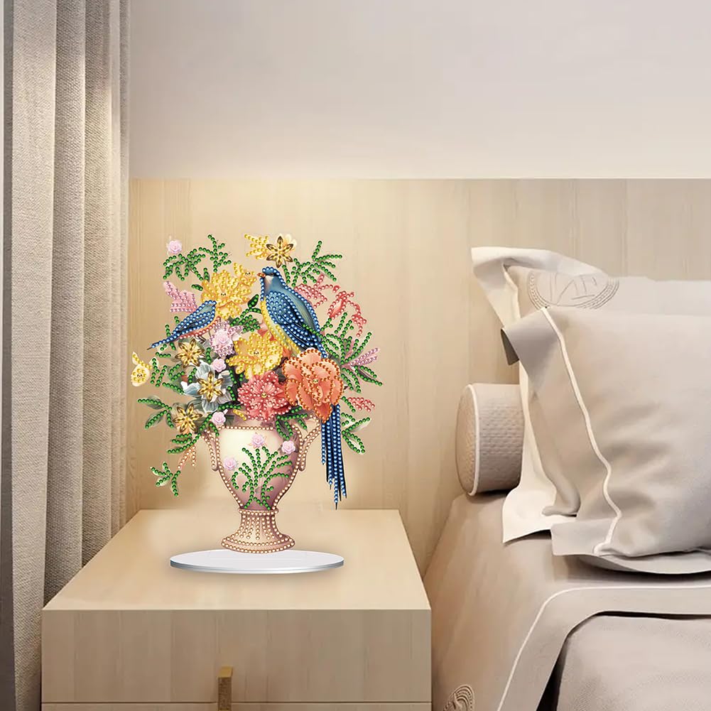 DIY Diamond Painting Eule - 5D Diamant Malerei Set 15x20cm Für Tisch Deko