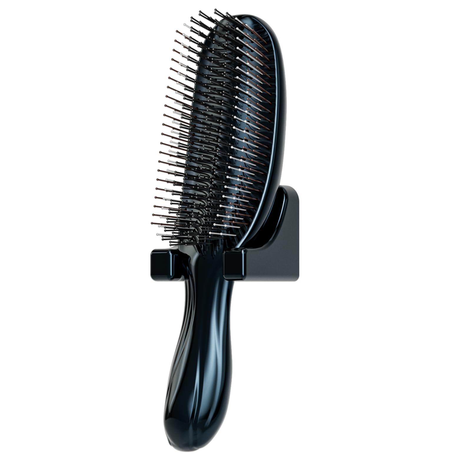 AJXX Kopfhautmassage-Haarbürste - Haarbürste für nasses und trockenes Haar, mit superweichen, flexiblen Borsten für alle Haartypen, schmerzfrei, ergonomisches Design für Männer und Frauen (Schwarz)