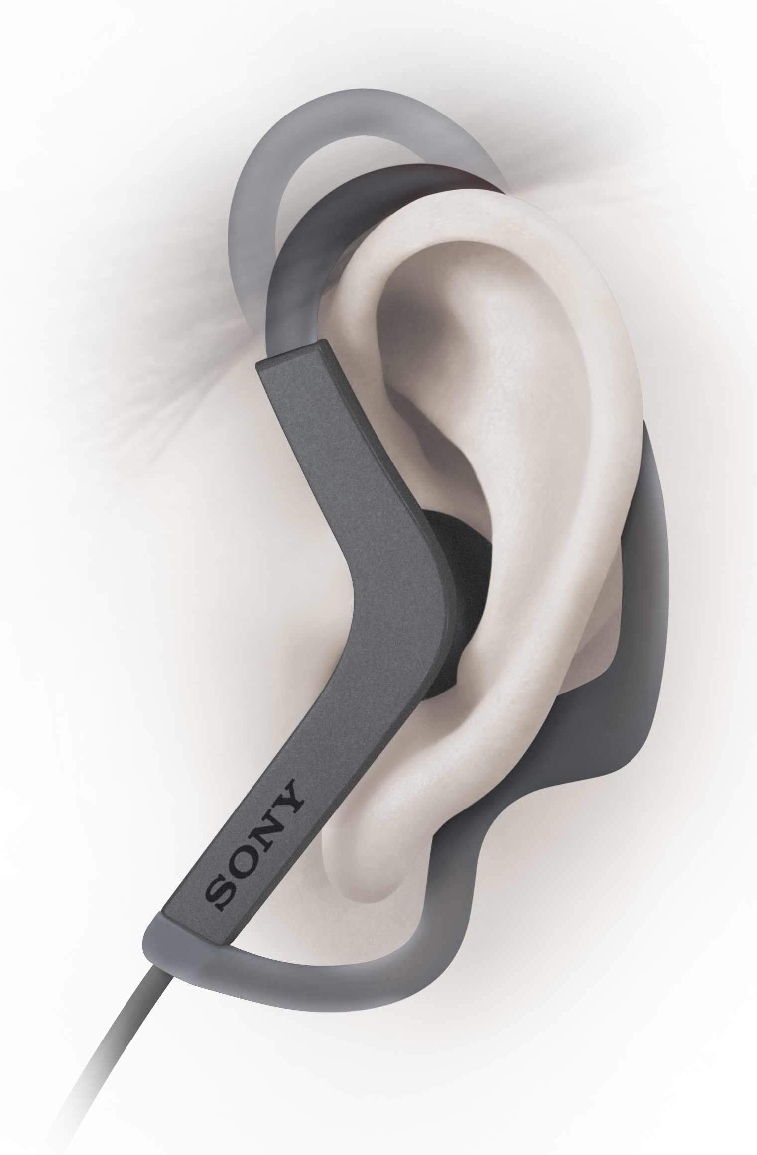 Sony MDR-AS210 Sports in-Ear Splashproof Headphones Black : Amazon