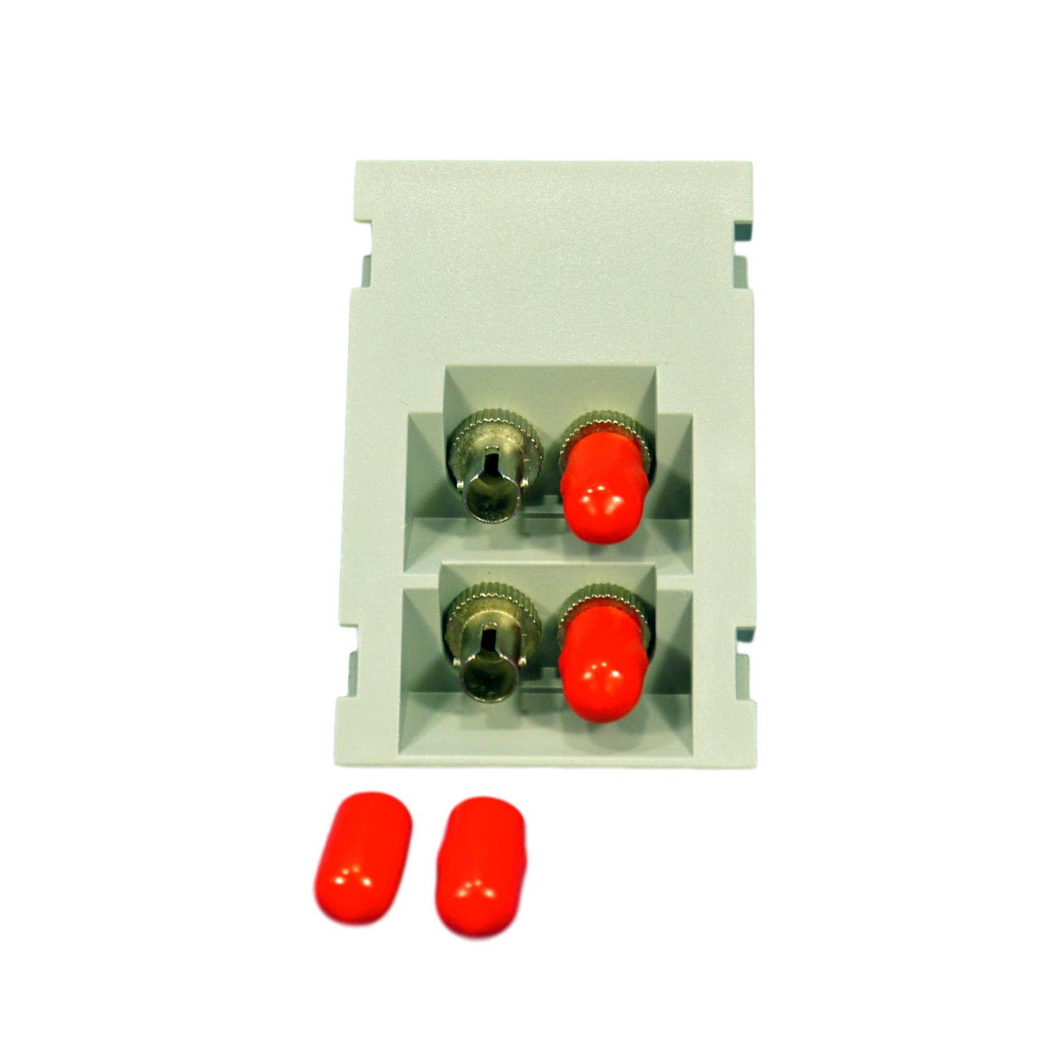 Raccord fibre optique ST Leviton Gray MOS avec connecteur jack 45 41291-4TG
