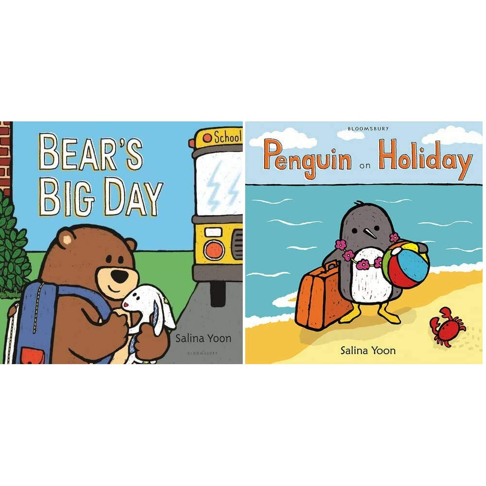 Salina Yoon's Pic Book Pack : Bear's Big Day+ Penguin on Holiday (Set of 2 Books)