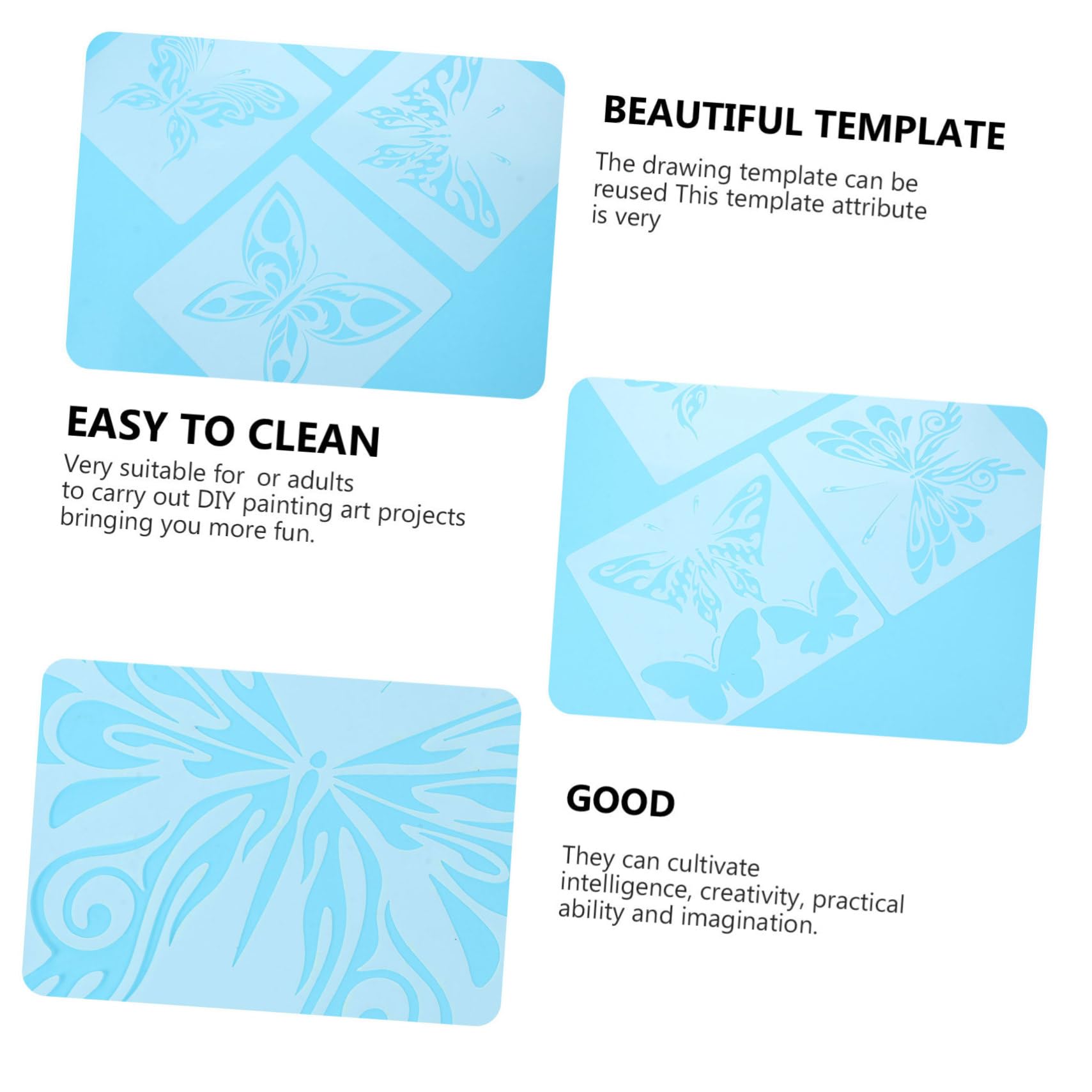 21pezzi Stencil per Template Riutilizzabili per e Creativi Set per attività Decorazioni