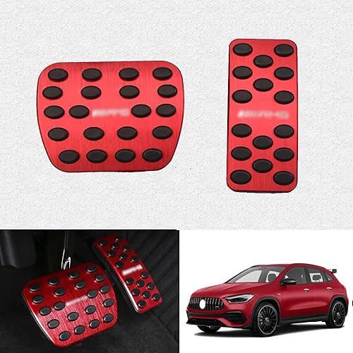Kakash Accesorios interiores personalizados para Mercedes-Benz A220 GLA GLB CLA250 2019-2022 cubiertas de pedal de acelerador de gas de aleación de