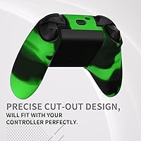 Vista 5 de PlayVital Camouflage Soft Anti-Slip Silicone Cover for Xbox Series X Controller, Rubber Case Protector for Xbox Core Wireless Controller with Black