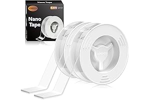 Double Sided Nano Tape: 9.85FT x 0.98IN Adhesive Strips Super Sticky, Reusable & Washable