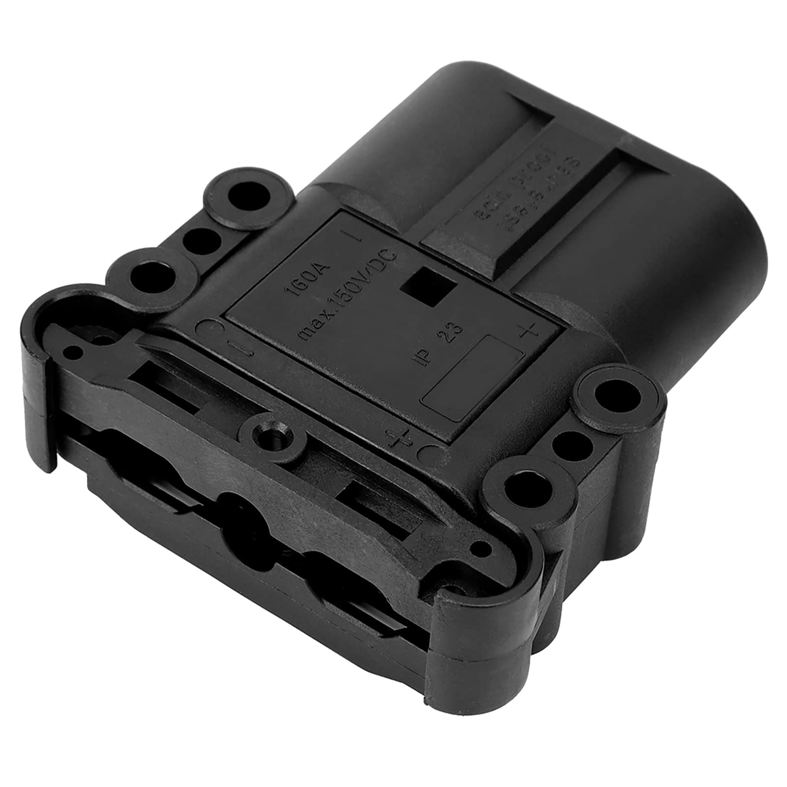 Connettore Maschio DC per Carrello Elevatore Elettrico 150V 160A in Rame Placcato Argento 50mm² Nero con Accessori