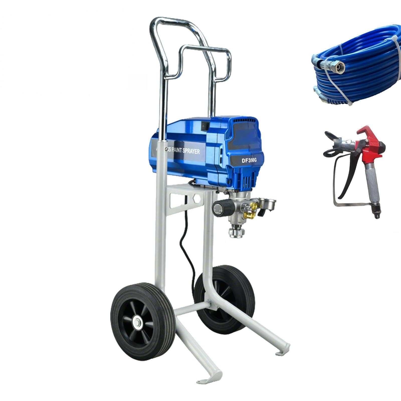 Aparat do Malowania Domów 3300 PSI 2L/Min 5m/200in Wąż 30cm/11.81in Przedłużka do Ścian Wewnętrznych Zewnętrznych Sufitów