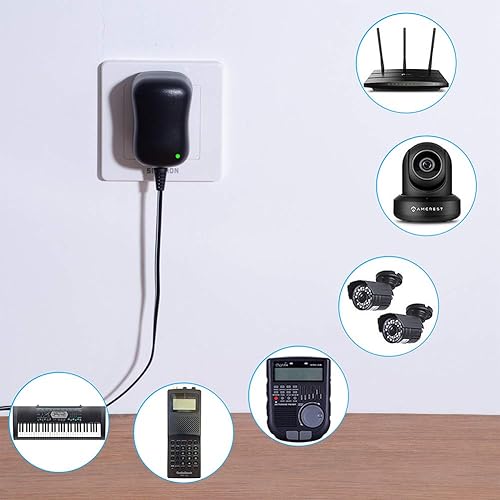 Miniatura 5 de SoulBay - Adaptador universal de corriente alterna, 12 W, polaridad inversa, multivoltaje, conmutación, incluye 8 adaptadores para electrónica