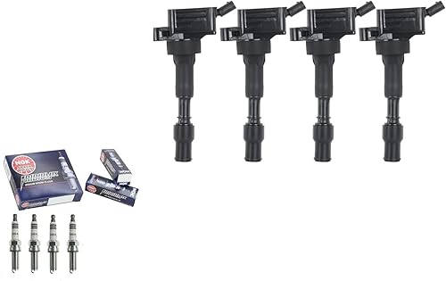 MCK Paquete de bobinas de encendido y bujía compatibles con Hyundai Kia Elantra Forte Koup 2015 2017 L4 2.0L UF816