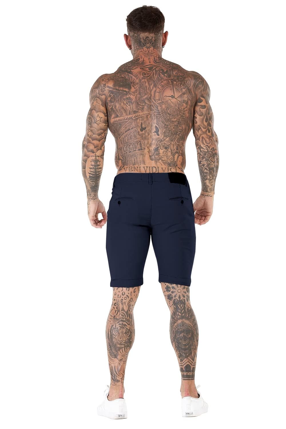 GINGTTO Pantaloni Corti Uomo Slim Fit Elasticizzati Pantaloncini Chino Estivi Short Stretch Calzoncini