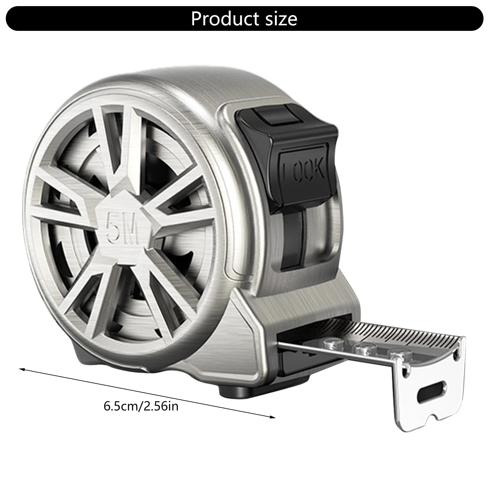 Nastro di misurazione cavo da 5 m con doppio e clip metro metro antiruggine righello metrico per industria domestica misura impermeabile portatile