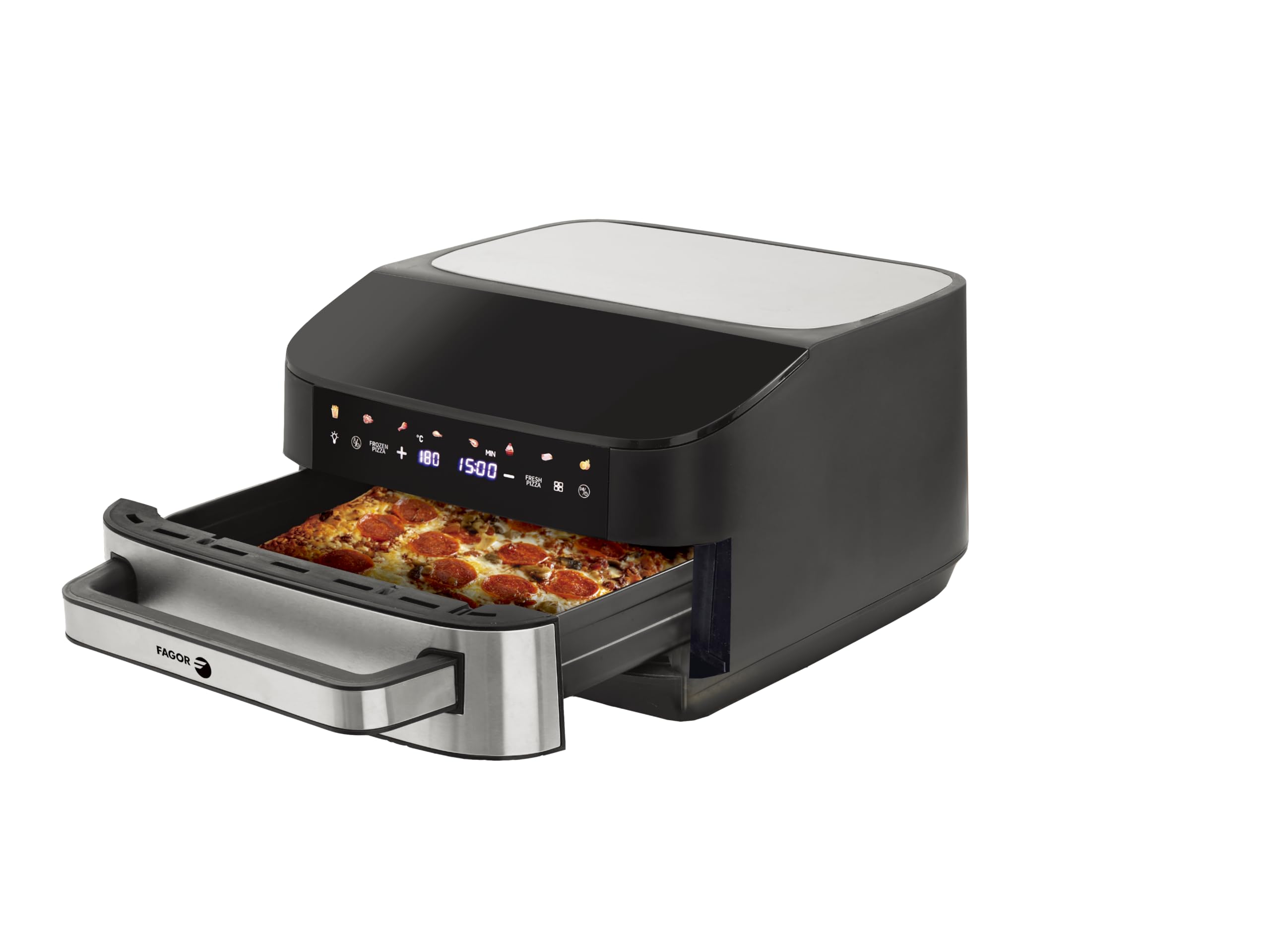 FAGOR Naturfry SmartCrust podwójna rezystancja frytkownica powietrzna, moc 2200 W, pojemność 7 l, ekran dotykowy LED, 10 wstępnie ustawionych menu, regulacja temperatury 40-230 stopni Celsjusza