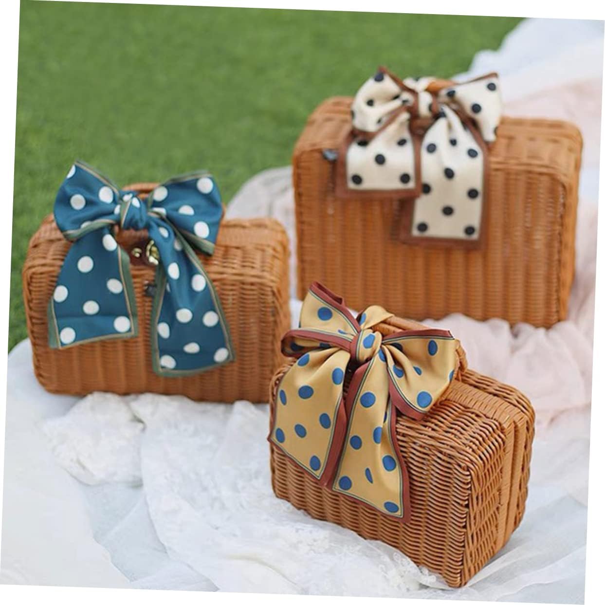 1pc Creative Woven Hand-held Storage Basket for Weddings Picnics and Home Organization Tea Design Multi-Purpose Decor and Functional Storage image 3