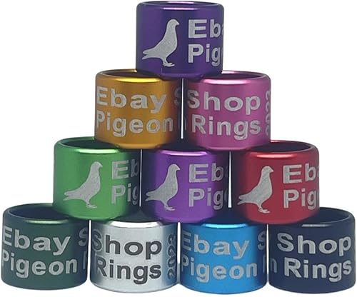 20 PCs - Personalized Aluminium Pigeon Rings & Bands - Birds Foot & Leg Rings - Parrot & Conure 7mm & 8mm
