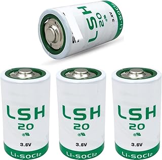 4 Pcs for Lsh20 3.6 Volt d 13000 mah Lithium Battery for Saft LSH20 3.6V Battery Alarm Systems GPS Systems