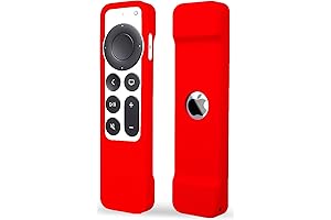 3rd Gen Apple TV Remote Case Sleeve with a Pop of Red