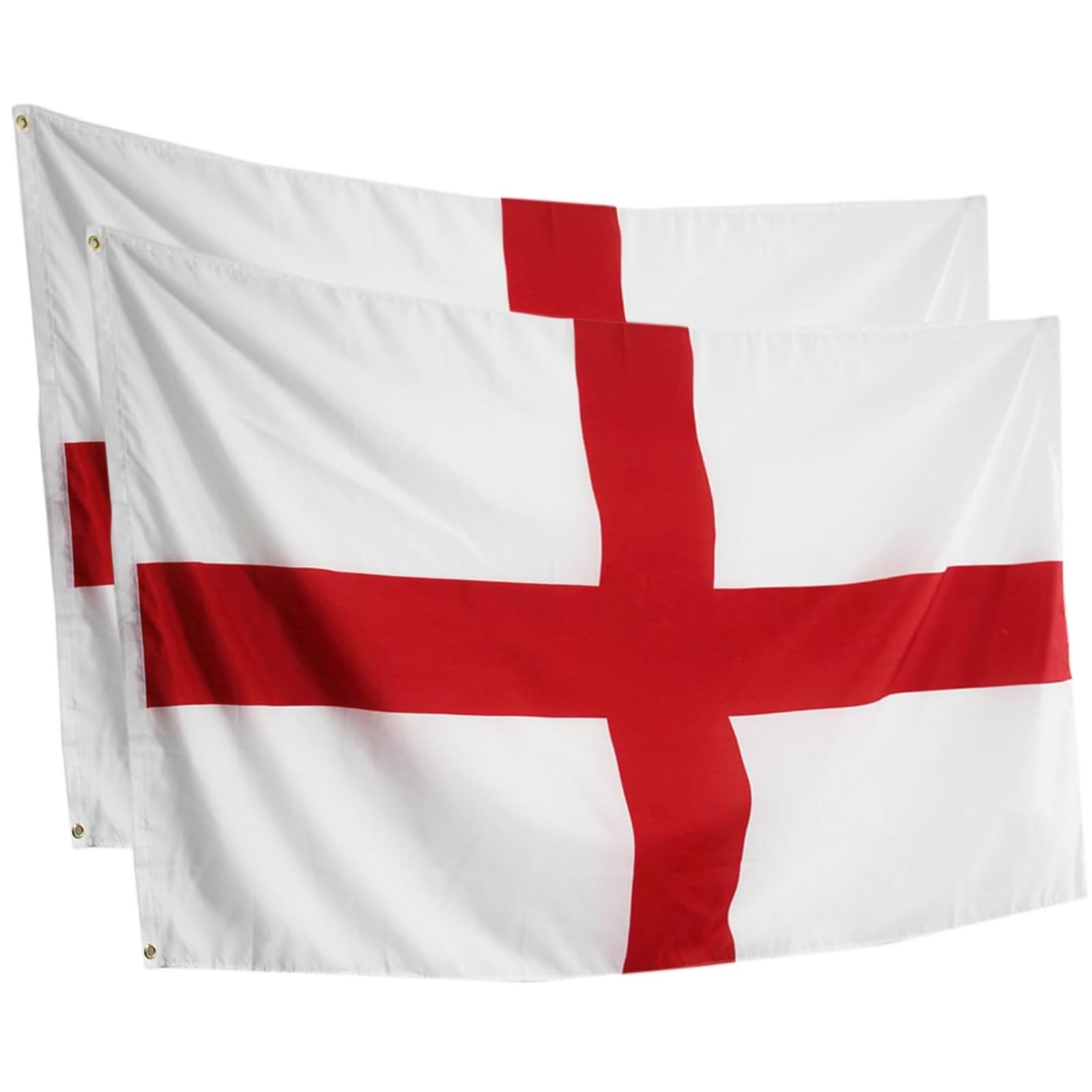 2PCS Large England Flag 5x3ft St Georges Cross Flag for 2026 Decorations ideal for World Cup and Sporting Event Garden Decorations Event Celebration Parade Bar Garden Indoor Outdoor Party 90x150cm