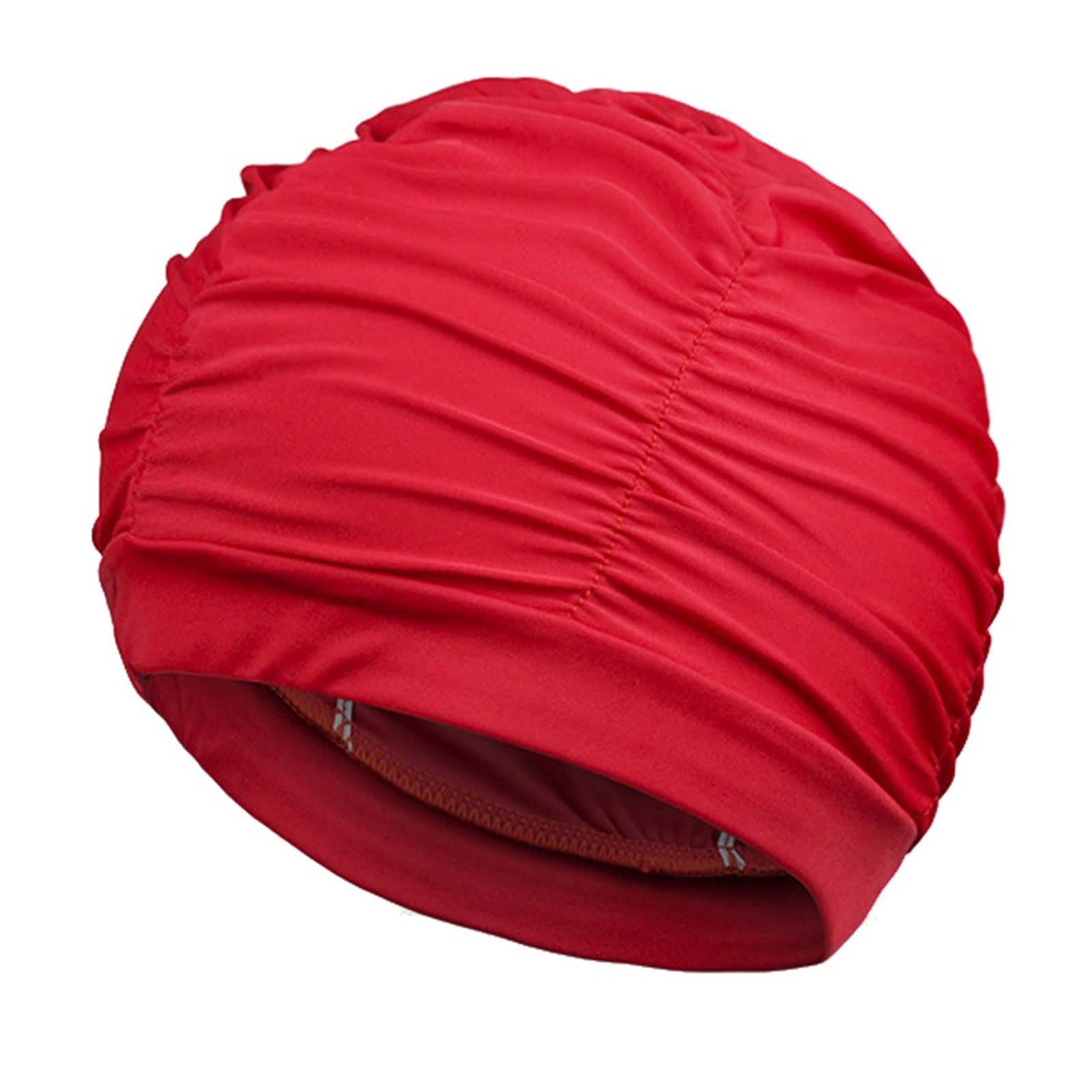 CWUINXMR Gorros de natación, Mujeres Damas Flores múltiples Tela Impresa Piscina de natación Gorro de natación Deportivo Proteger el Cabello Largo Orejas Gorros de baño de Nailon Grandes Sombrero Somb