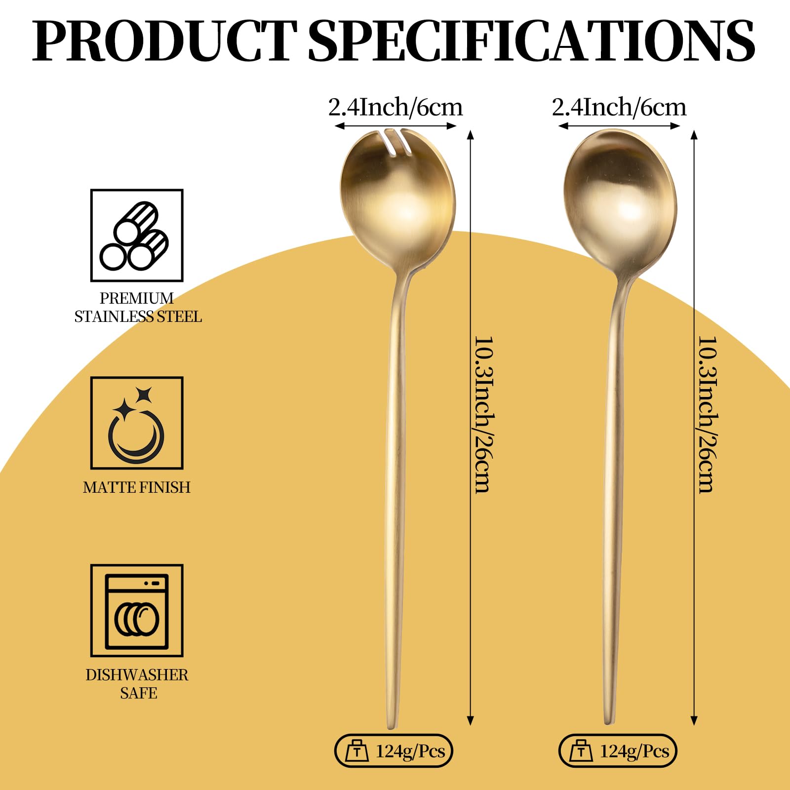 O.C.E. Premium Salad Servers - Stainless Steel Set -2 O.C.E. Premium Salad Servers - Stainless Steel Set -2