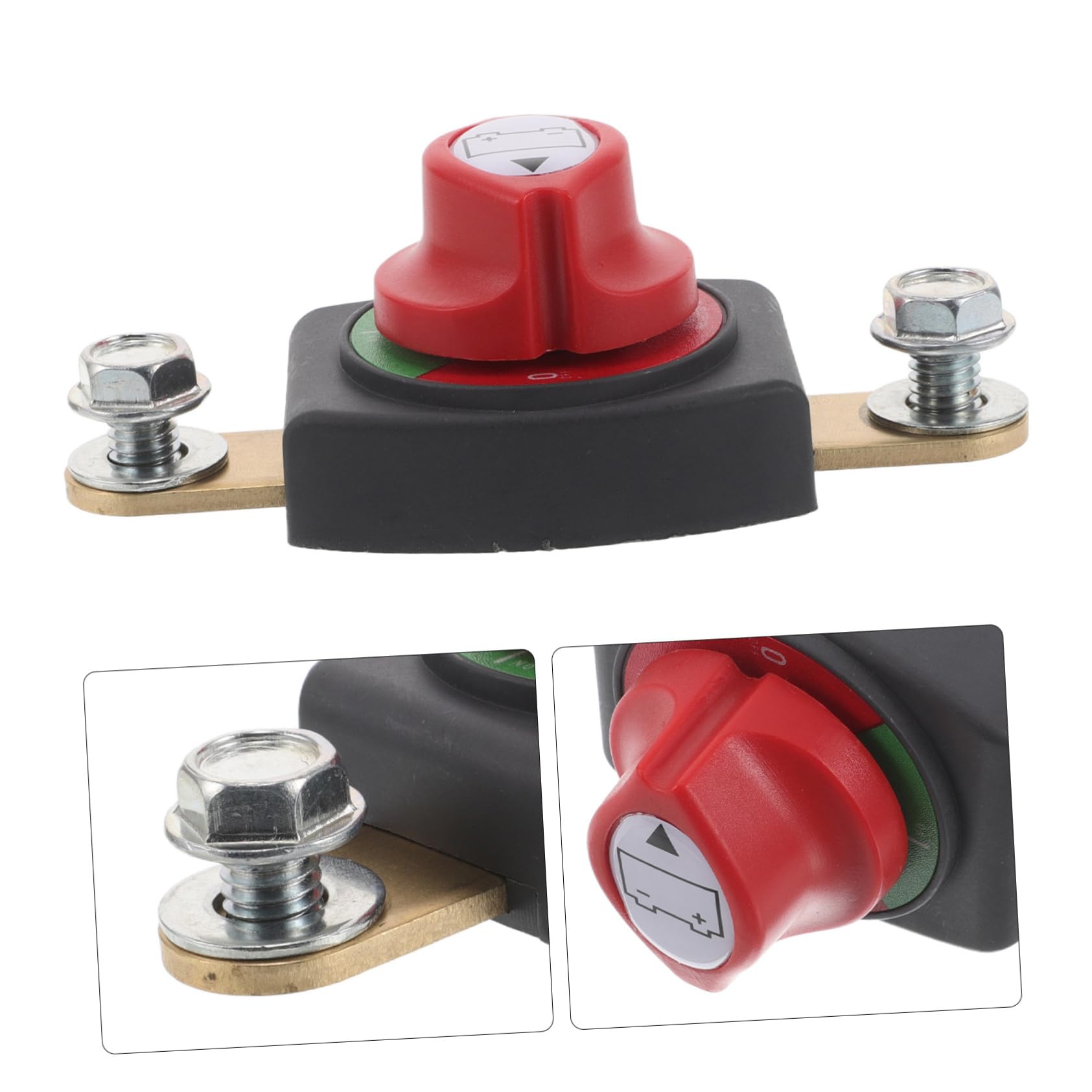 Alipis Interruttore Batteria Robusto in Ottone Abs Interruttore Scollegamento Batteria Auto Atv Nautico Camper Installazione Facile
