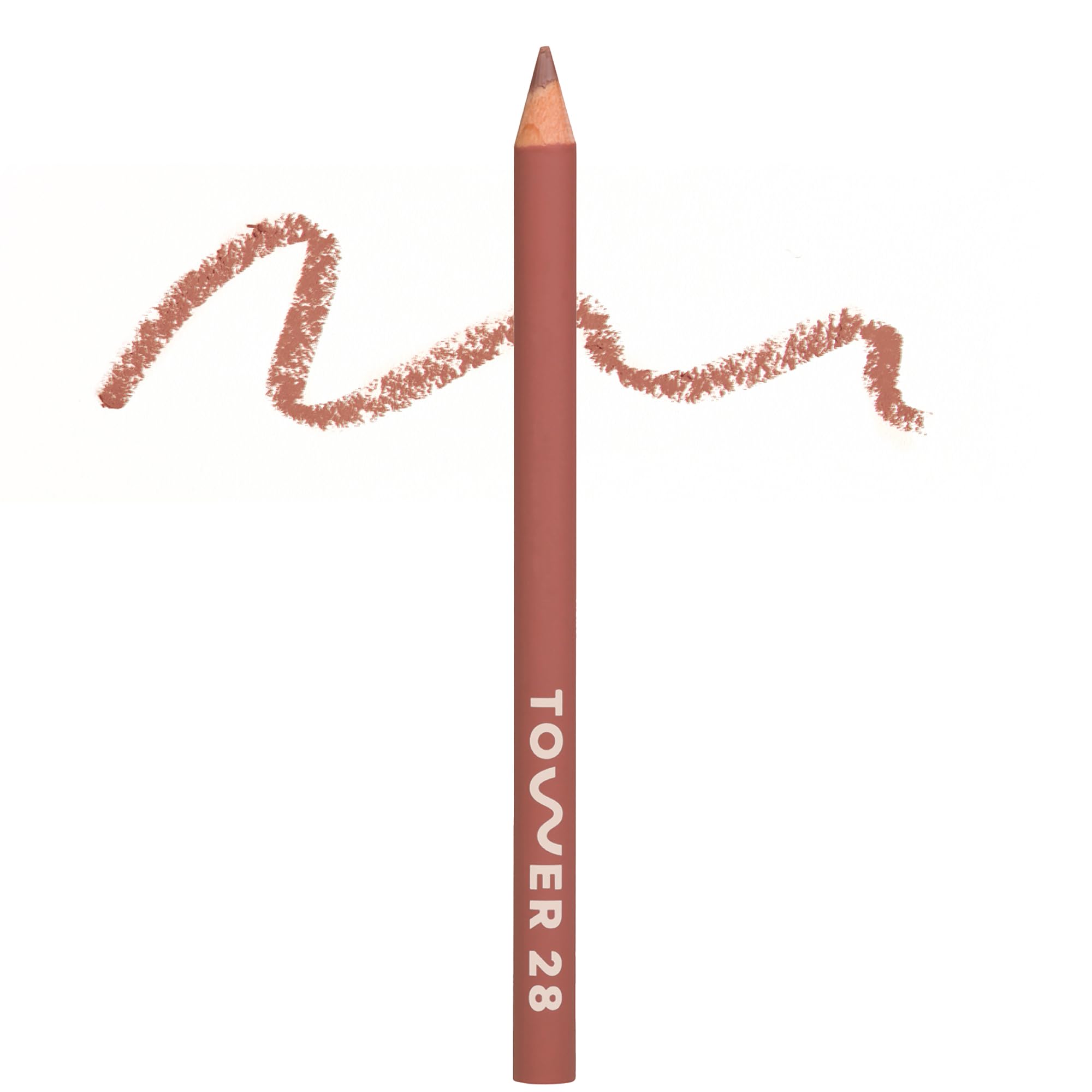 Tower 28 OneLiner Creamy Lip Liner Pencil – Defines Lips, Prevents Feathering, Doubles as Eye Pencil – Vegan & Sensitive Skin Safe – Work of Art Pink