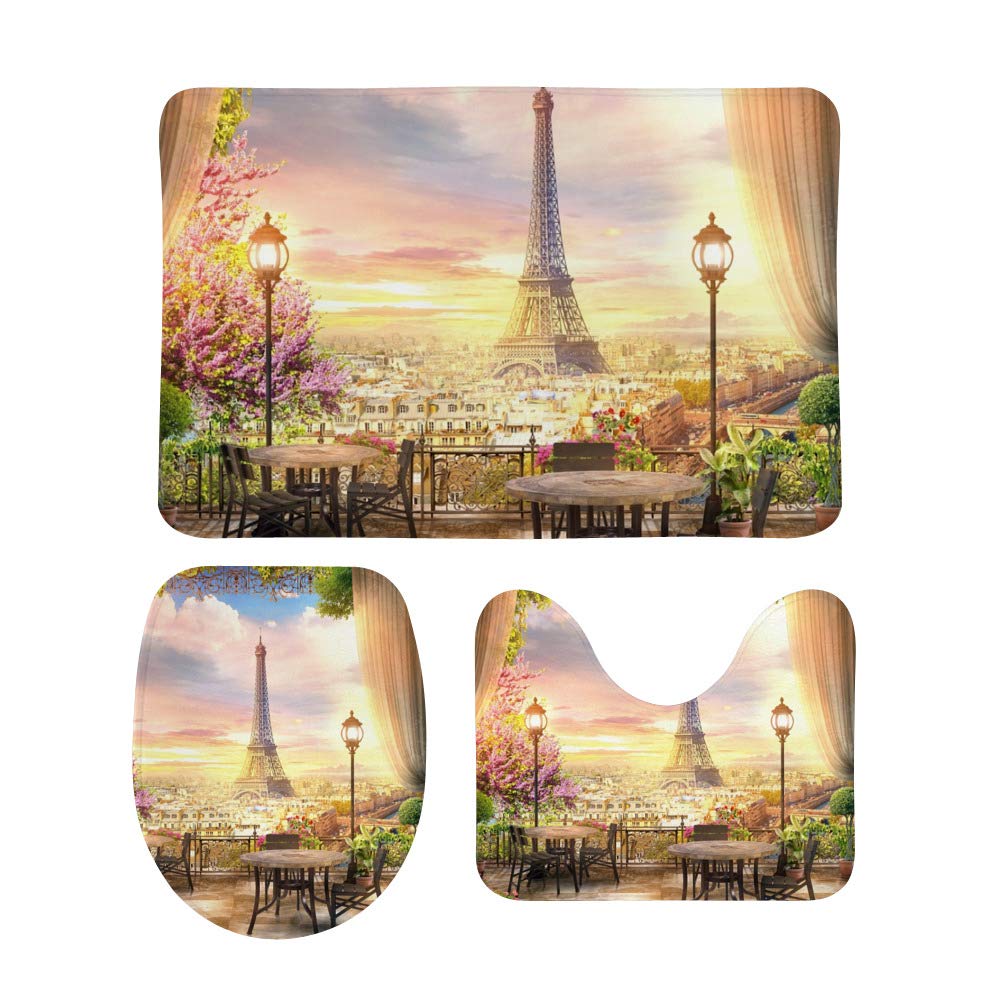 Tapis de bain lot de 3 antidérapants absorption eau cuisine porche intérieur