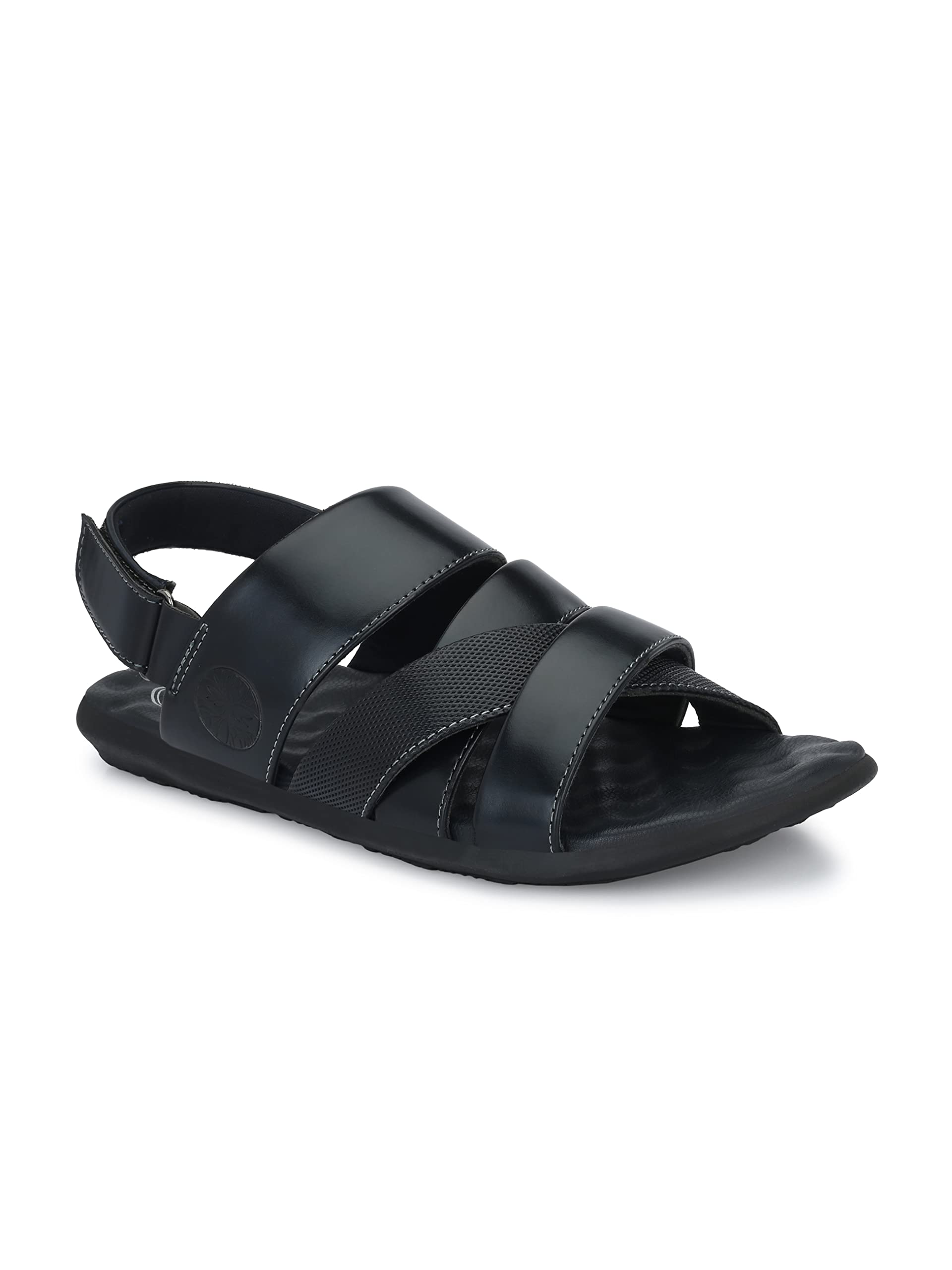 UNDERROUTE Mens Faux Leather Sandals with Orthopaedic Footbed (Navy, 11) (B08PZ4BZPB) Amazon Price History, Amazon Price Tracker