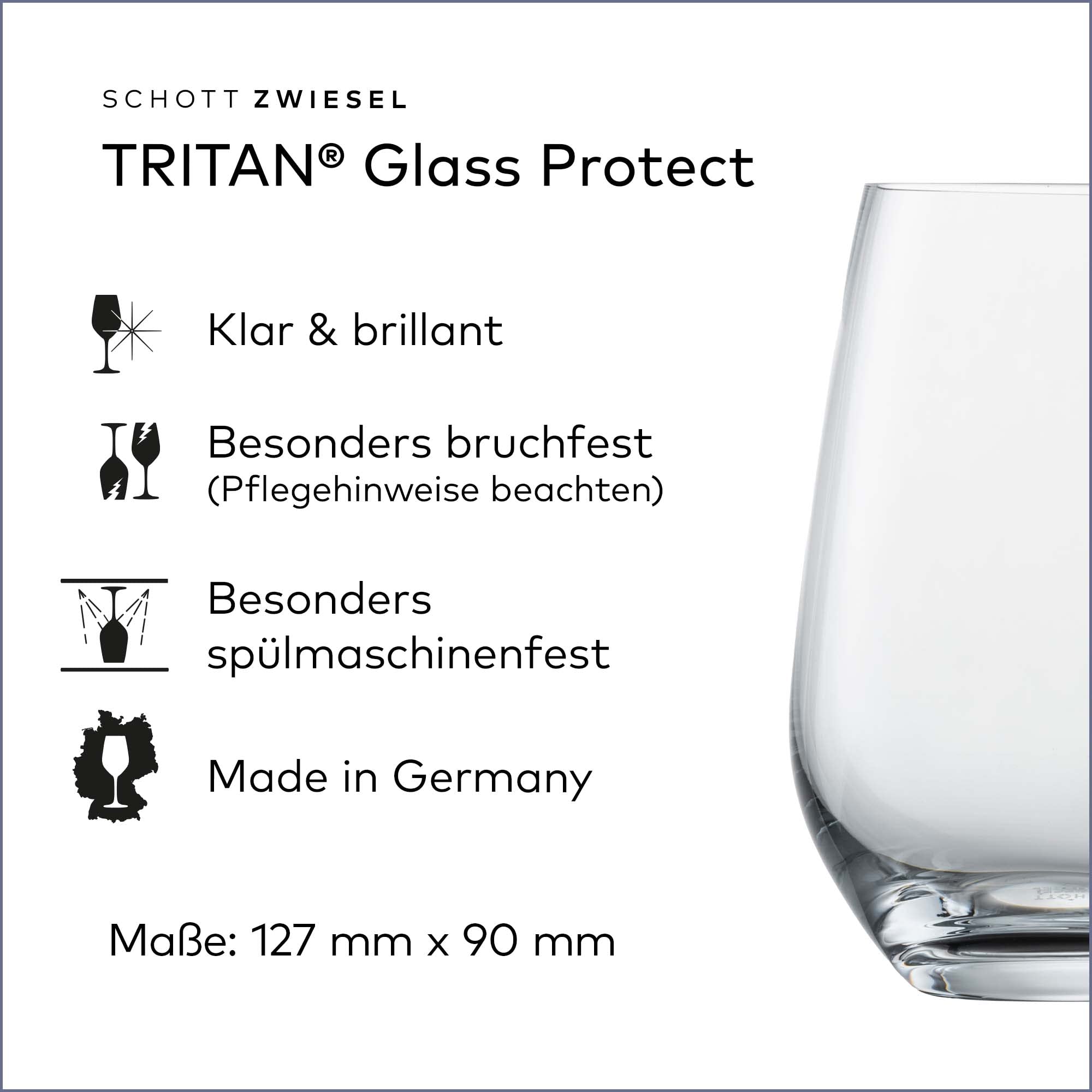 SCHOTT ZWIESEL Universalbecher Viña (6er-Set), vielseitig einsetzbare Trinkgläser, spülmaschinenfeste Tritan-Kristallgläser, Made in Germany (Art.-Nr. 114674)