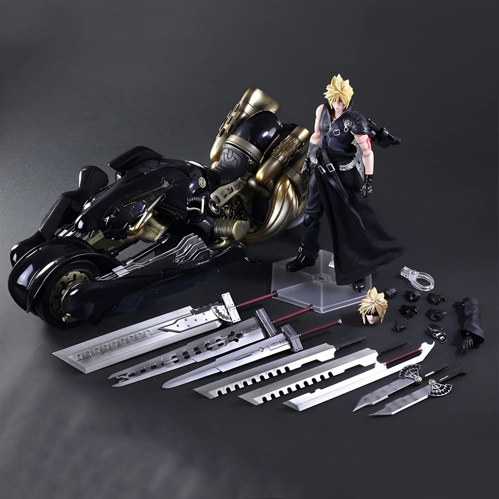CLOUD&FENRIR 限定版 フィギュアセット Final Fantasy VII Figurine Cloud Strife & Fenrir (Play Arts