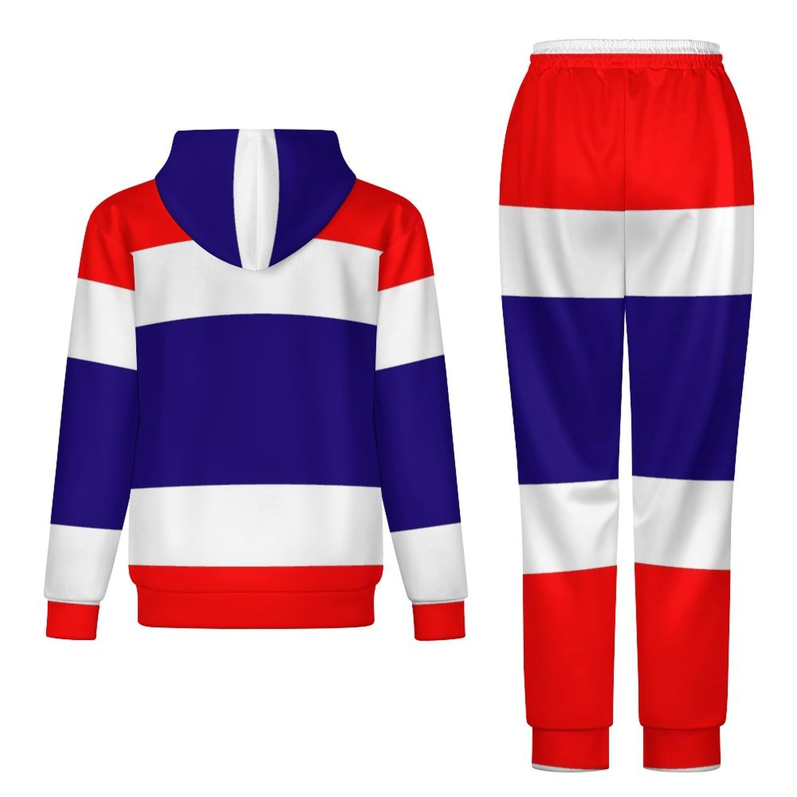 Uomo Donna Tuta Manica Lunga Loungewear Set Taglie Forti Felpa Con Cappuccio E Pantaloni Jogger Con Coulisse Novità Stampa Bandiera Thailandia Unisex Activewear