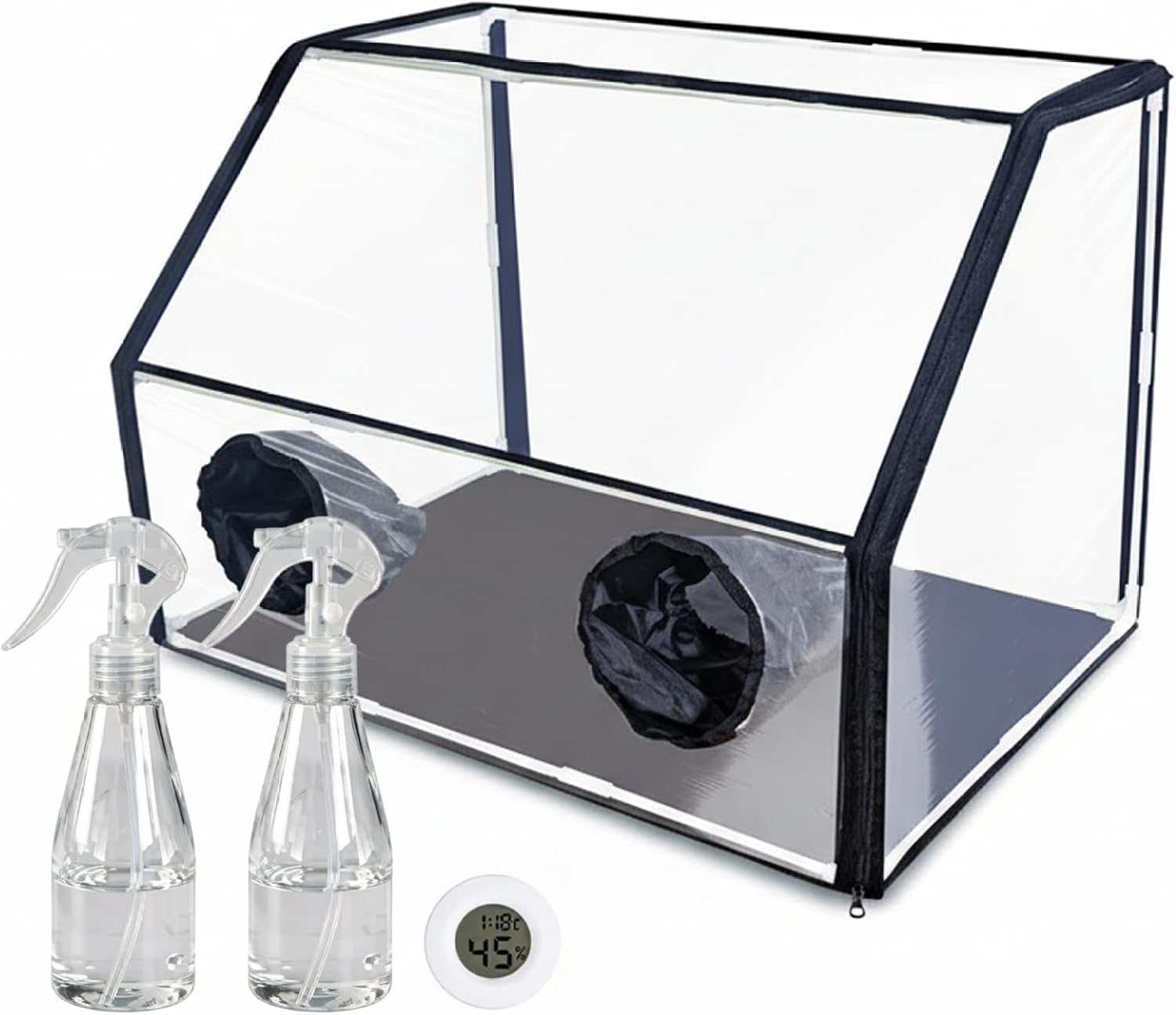 Mushroom Grow Tent, Clear View & Spore Guard Still Air Box Mycology Kit Includes Thermometer & Misters for Indoor Mushroom Growing, 24×16×16in, Décorations de Maison
