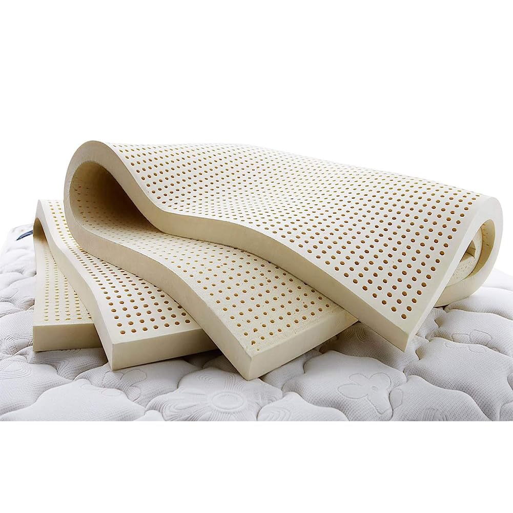 Nakładka na materac w 100% naturalny lateks, pokryta bawełną, 100% naturalny lateks, mocna kolekcja, jedyny praktycznie alergiczny lateks 7,5 cm, 140 x 200 cm