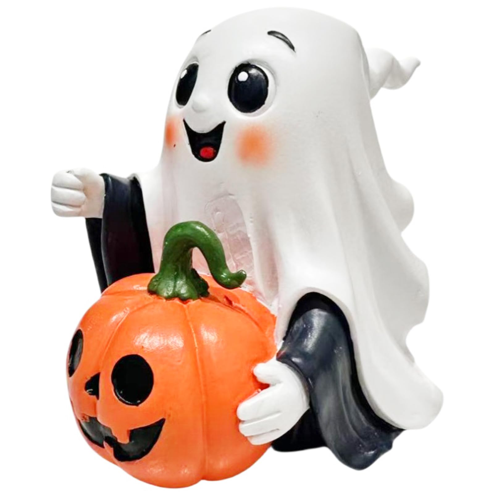 TFAOYS Scary Specters with Glowing Pumpkins Resin Sculpture Halloween Decors for Indoor/Outdoor Party, Home, Festival Themes Weather Proof Halloween Resin Sculpture