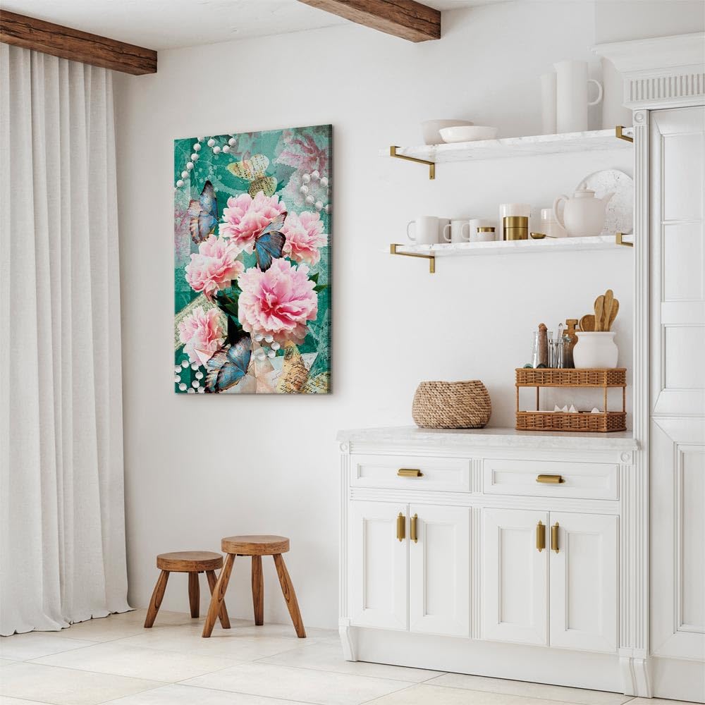 B&D XXL - Akustikbild Poster Blumen, Schallschutz, Wohnzimmer, Büro | Verbessert Raumakustik, reduziert Hall, ideal fürs Büro oder Wohnzimmer, hochwertige Verarbeitung, schnelle Montage, stilvoll