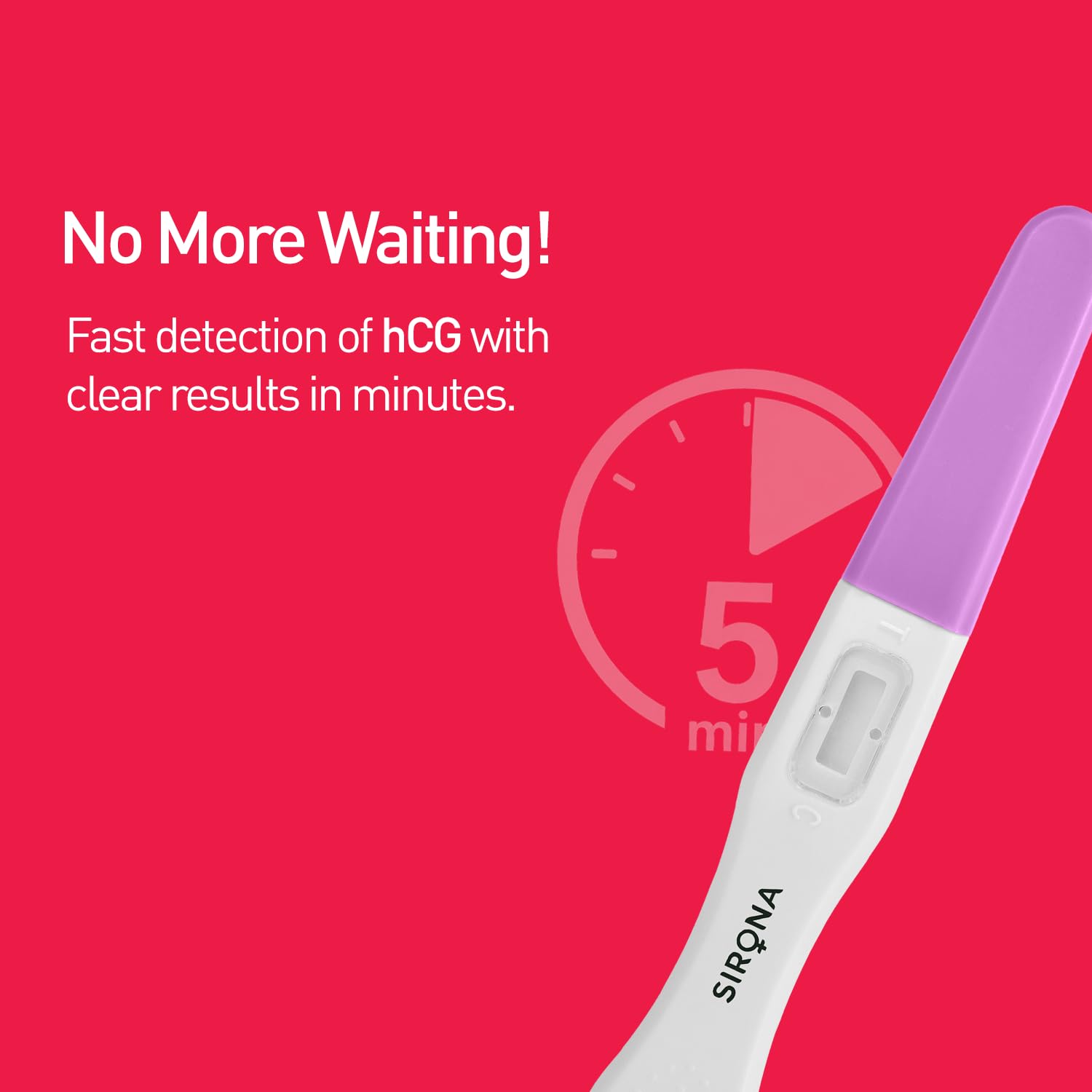 Sirona PregRx Midstream Urine HCG Pregnancy Test Kit Device - Pack of 3 3