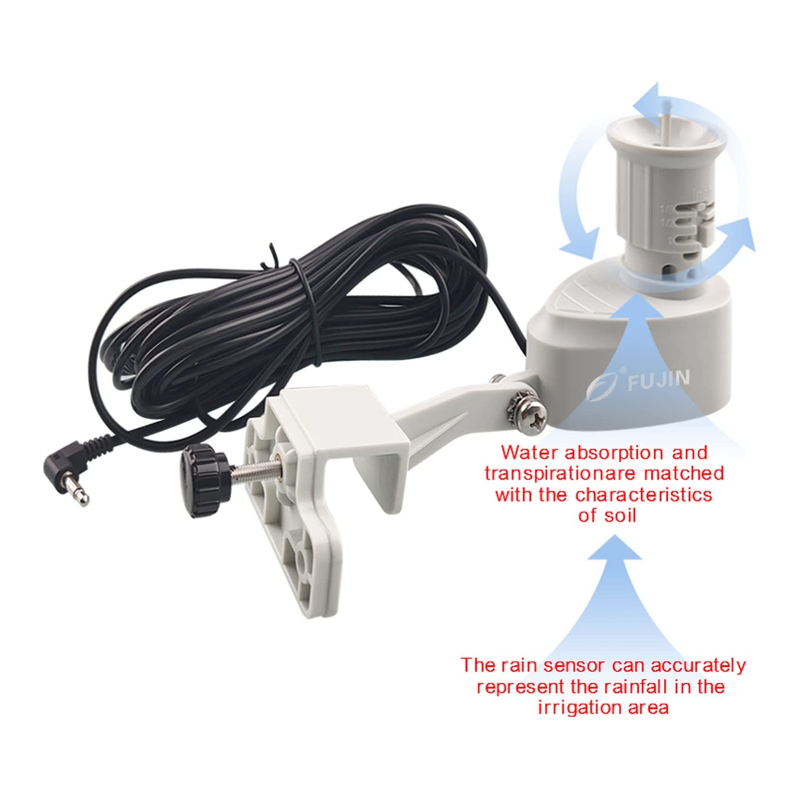 Temporizador de riego por aspersión inteligente Temporizador de aspersión Sensor de lluvia Riego automático Casa Jardinería Temporizador de agua Kit funcional para céspedes Piscina Seguimiento del t