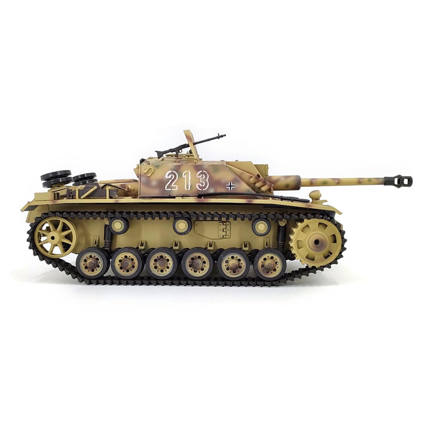 Henglong 1/16 7.0 Tanque de plástico RC alemán Stug III RTR modelo militar 3868 BB IR caja de cambios de acero Radio 1800 mAh batería juguetes de sonido