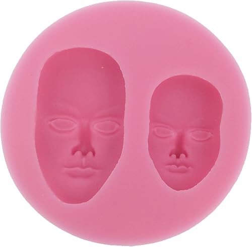 Funshowcase Molde de silicona para dulces de fondant de cara humana para Sugarcraft, decoración de pasteles, decoración de cupcakes, chocolate,