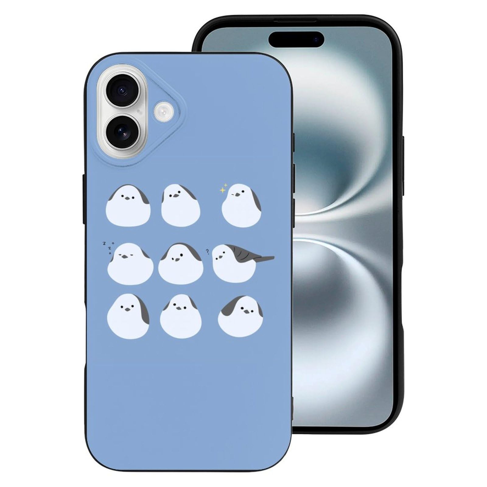 スマホケース　iPhone 16 Amazon.co.jp: iPhone 16 ケース シマエナガ 鳥柄 ブルー スマホケース