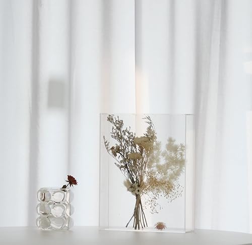 Miniatura 4 de MarccTipton Marco de caja de sombra de 8 x 10 pulgadas, marco de fotos acrílico, vitrina de mesa, caja de memoria transparente para flores secas,