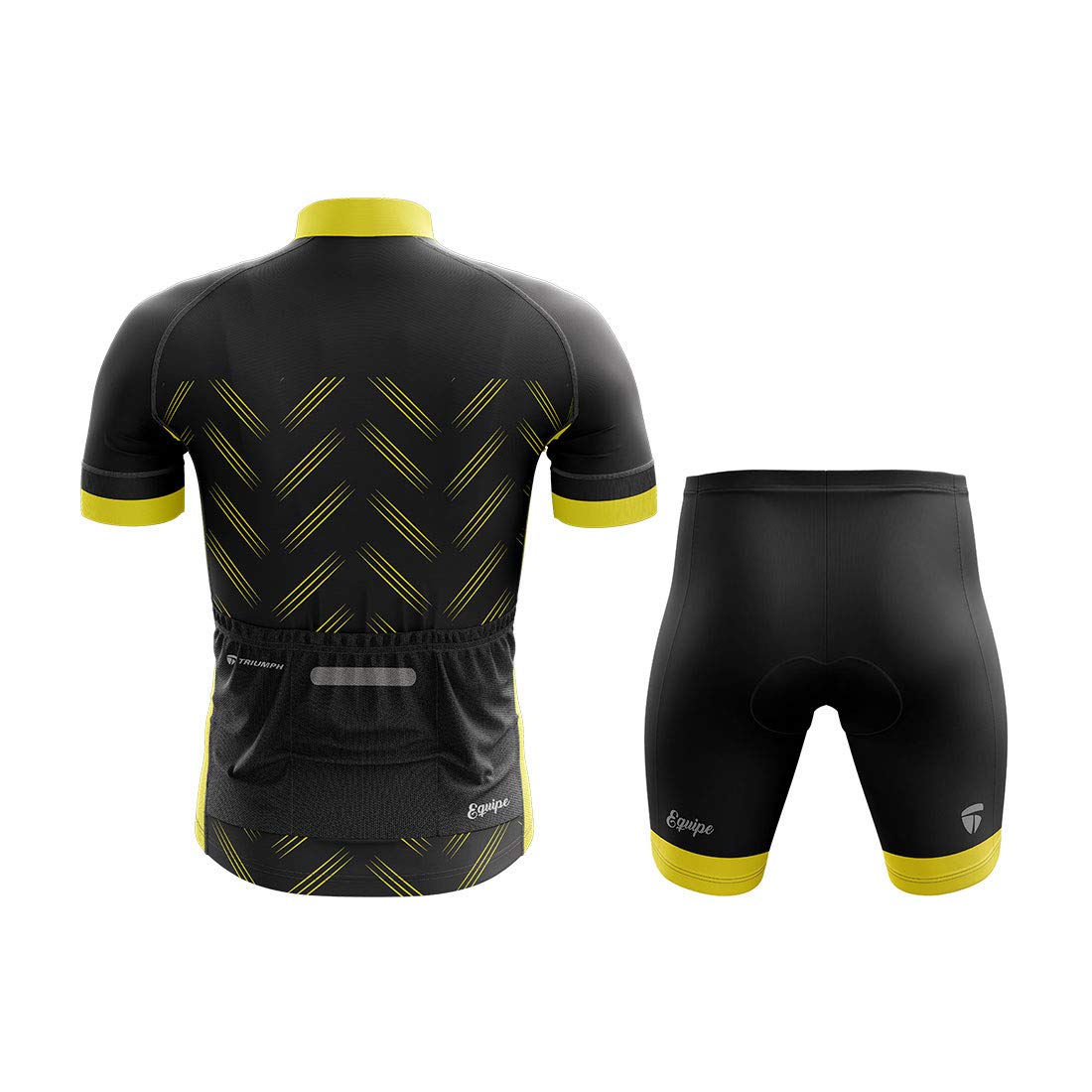 WARRIOR Triumph Men Dri Fit Cycling Clothes Set for Men Half Sleeve Mountain Bike Road Bicycle Shirt Jeresys Pants Padded Bike Shorts Tights Size 2XL Multicolour