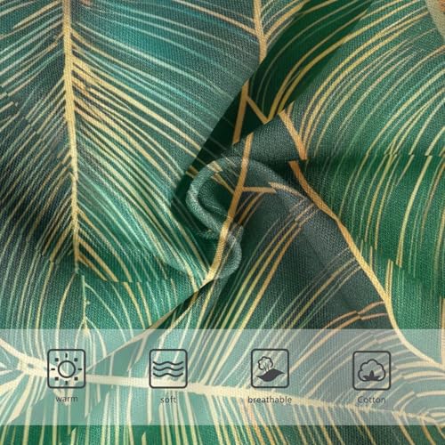 Tropical Leaves Gold Dark Green Teal Panties for Girl Girls Underwear Toddler Cotton Florals Underpants Briefs 2t3