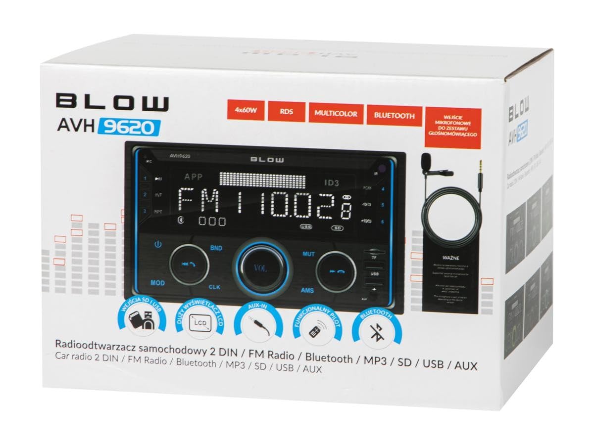 78-336# BLOW AVH-8990 Autoradio 1 DIN, LCD, 12V, MP3, avec commande à 78-336# BLOW AVH-8990 Autoradio 1 DIN, LCD, 12V, MP3, avec commande à