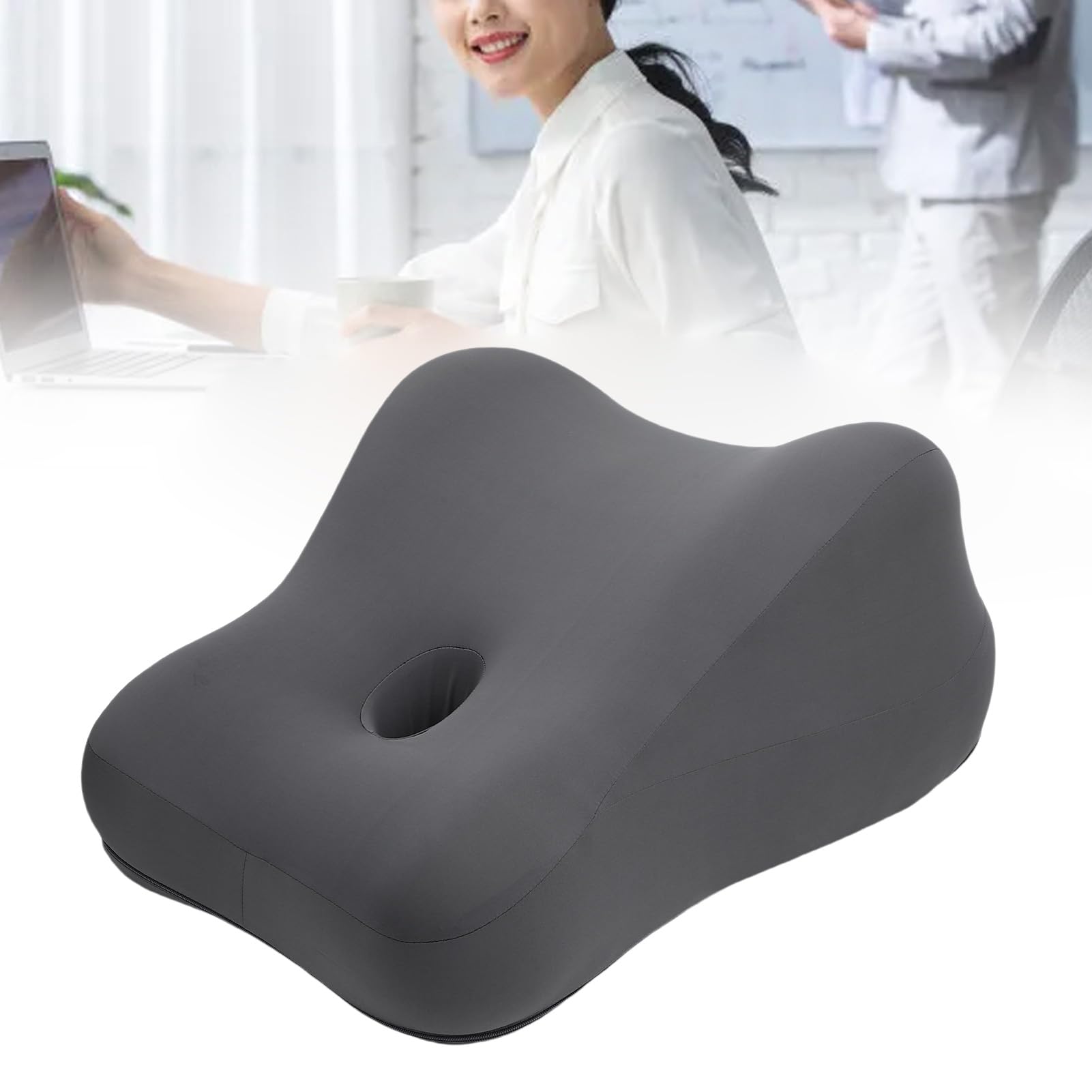 Cojín para Glúteos con Memoria de Algodón, Diseño Ondulado, Almohada Multifuncional para Glúteos para Dormir, Descansar, Elevar Las Piernas, Almohada Ergonómica para Aliviar la Postura con