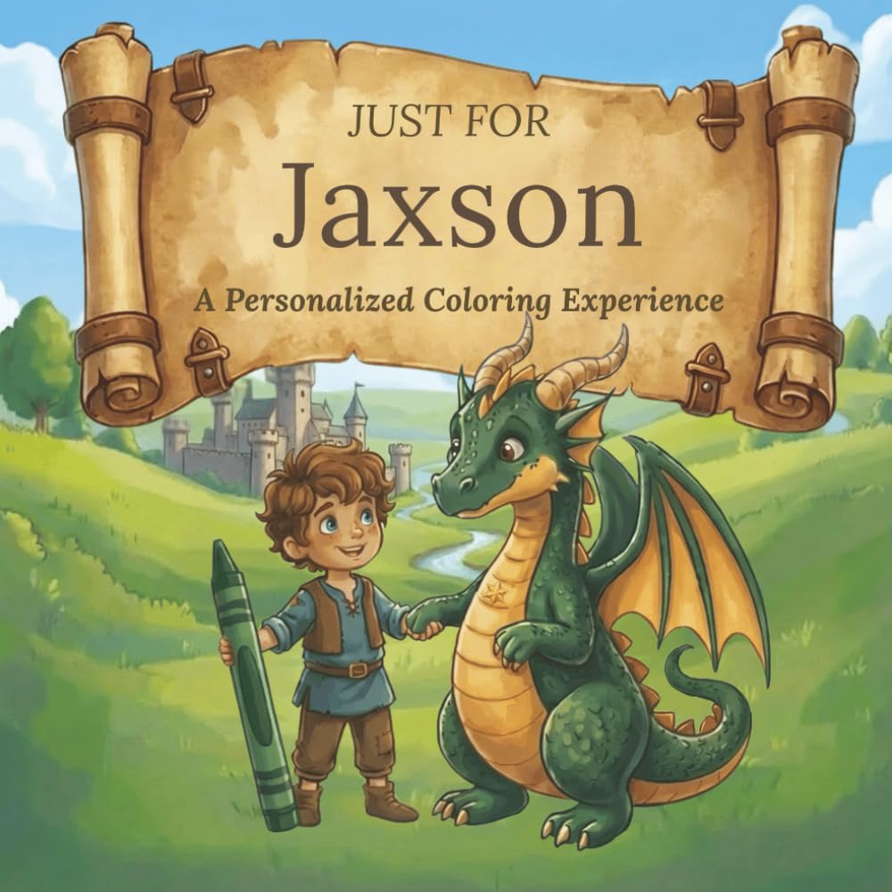 Just for Jaxson: A Personalized Coloring Experience: 50 total coloring pages | 28 coloring pages featuring Jaxson's name | 22 coloring pages themed for boys (Personalized Coloring Book Series)