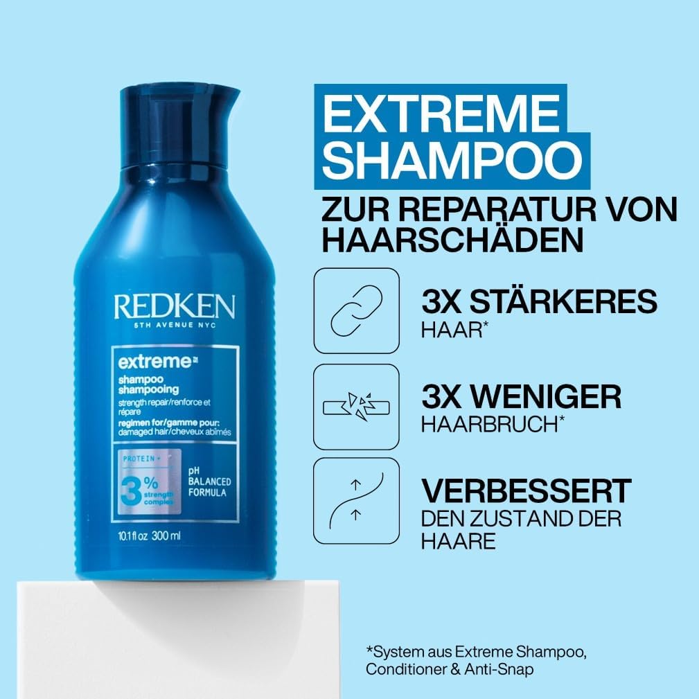 Redken Extreme Pflegeset: Shampoo & Spülung gegen Haarbruch & Spliss
