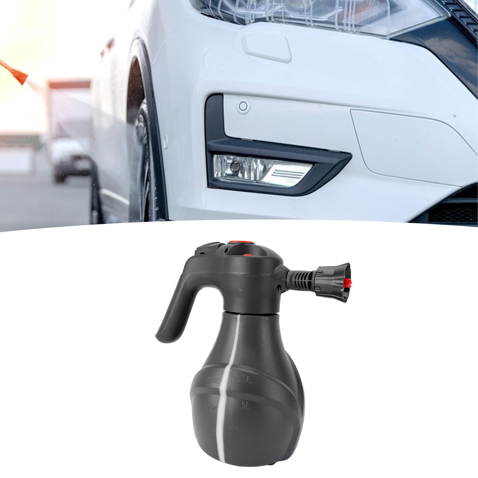 Cryfokt Pulverizador de Espuma para Coche, Pulverizador de Espuma Eléctrico Inalámbrico de Alta Presión, a Presión con Boquilla de Ventilador Ancha para Lavado de Coches, Limpieza de Jardines