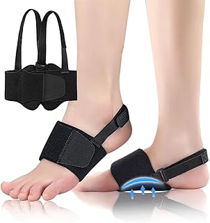 HANZOTO Arch Support Brace (Pair) -Arch Support Sleeves for Plantar Fasciitis Relief,Adjustable Arch Support Compression Bands, Orthotic Support Sleeves w/Gel Pads for Flat Feet High & Fallen Arch