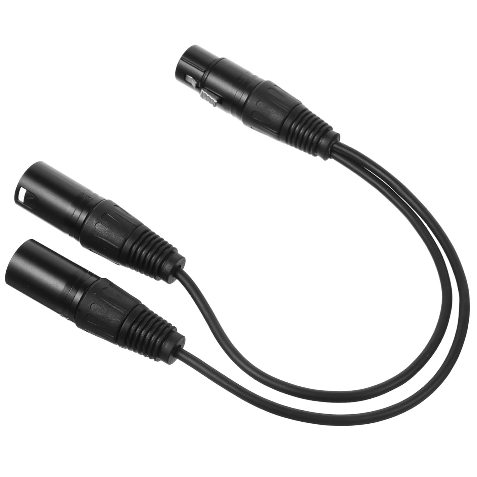 Tofficu 4 Stück Xlr Mikrofon Splitter Kabel Schwarzes Y Adapterkabel Xlr Weiblich für Professionelle Audioübertragung Heimstereo Anwendungen