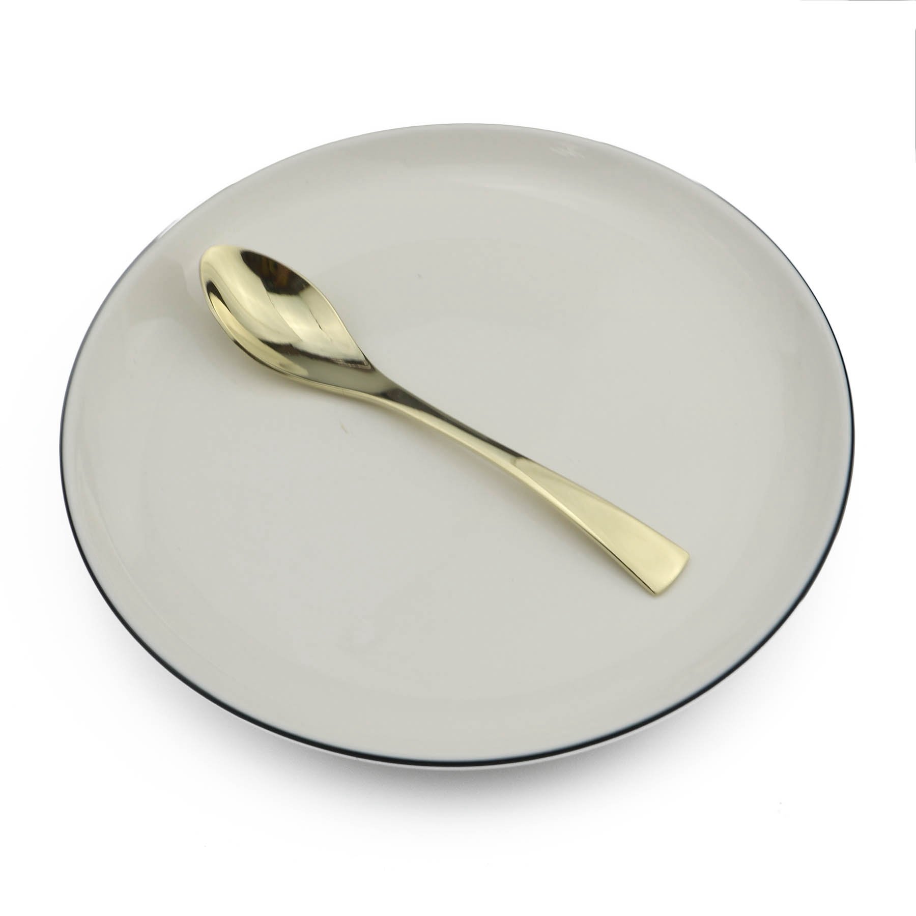 BRIIEC Luxury Mirror Polishing Champagne Gold 8 Pieces 18/10 Stainless Steel Teaspoon set